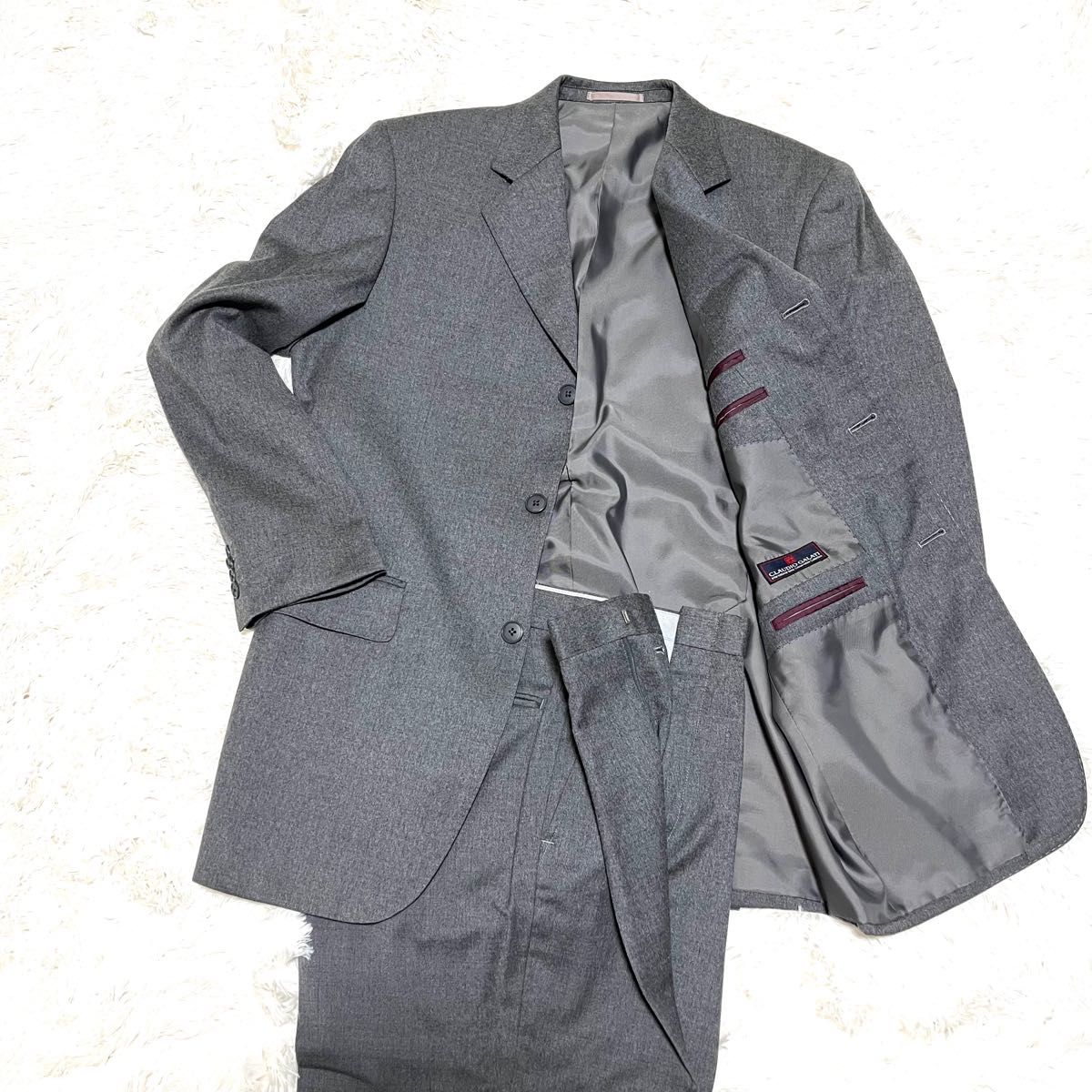 チェルッティ　高級　スーツセットアップ　グレーA6（Lサイズ相当）ウール100%