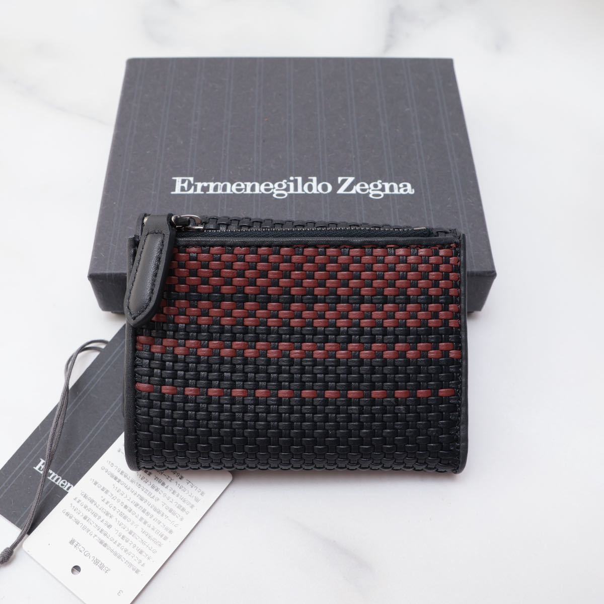 未使用 エルメネジルド ゼニア Ermenegildo Zegna 財布 コインケース 小銭入れ 箱付き