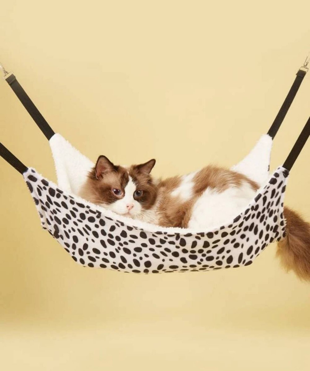 新品 ハンモック 猫用品 ネコ ペット用品 アニマル柄 ベッド 暖か ふわふわ 猫ハンモック ホワイト 白_画像5