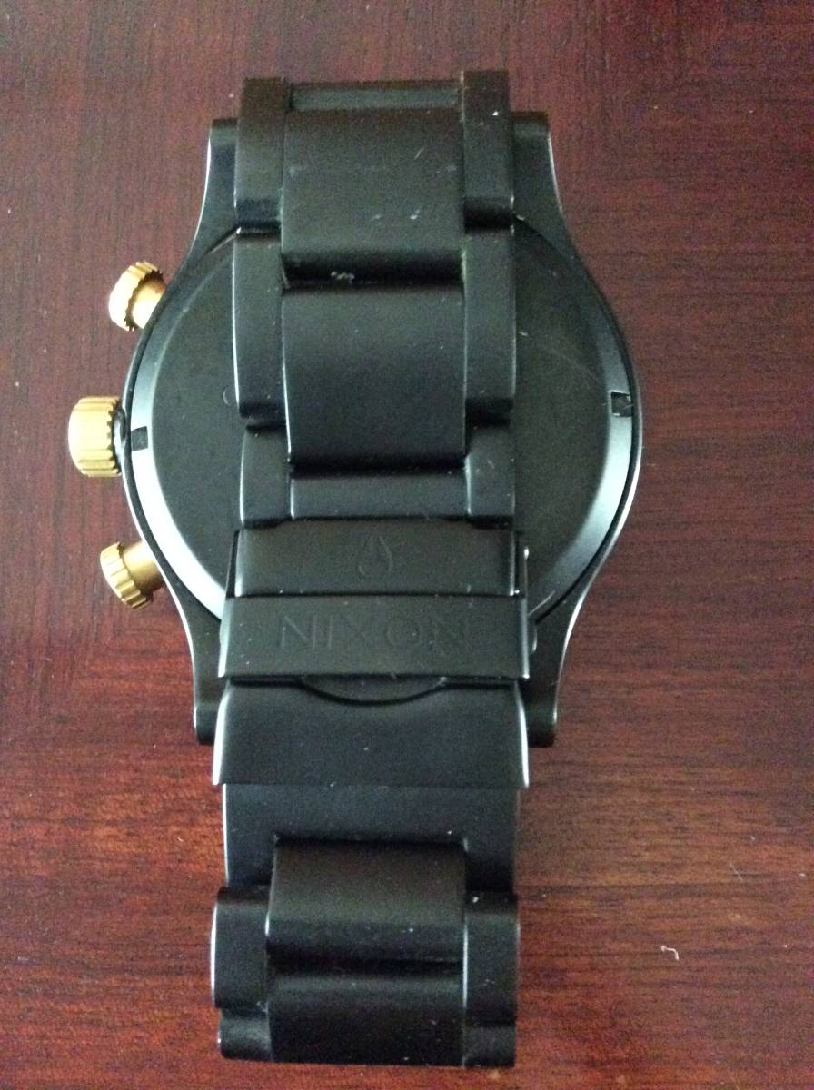 NIXON Nixon wristwatch THE 51-30 CHRONO BLACK GOLD [ parallel imported goods ]