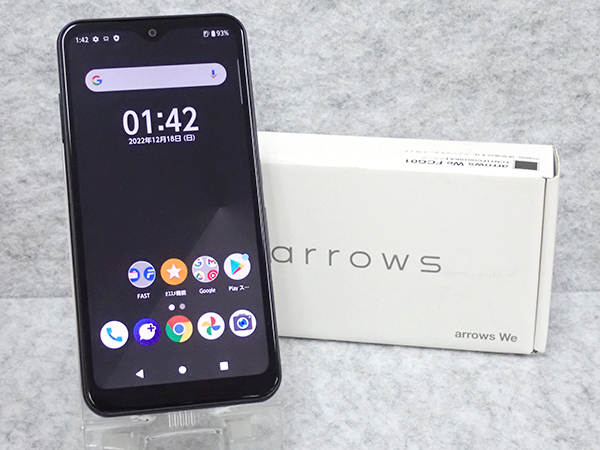 最安値で スマホ FCNT 黒 ブラック FCG01 We arrows SIMフリー 良品