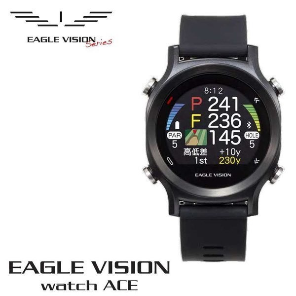 新品★朝日ゴルフ★EV-933 Type W★イーグルビジョン ウォッチ エース★EAGLE VISION watch ACE★腕時計型★ブラック★送料無料_画像2