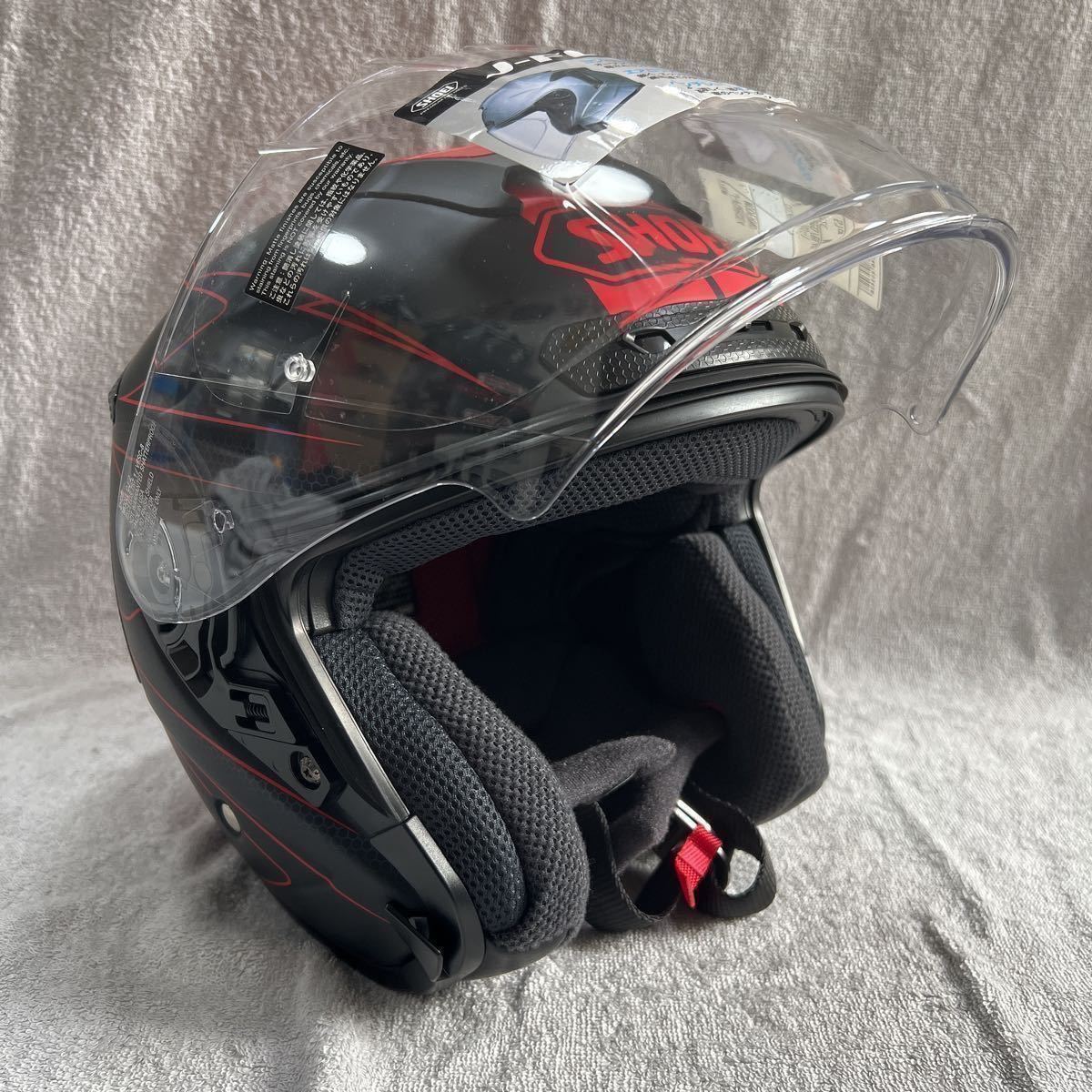 廃盤モデル SHOEI J-FORCE4 MODERNO Mサイズ ショウエイ ショーエイ Jフォース Jフォース4 モデルノ スポーツジェット ヘルメット A50613-1_画像4