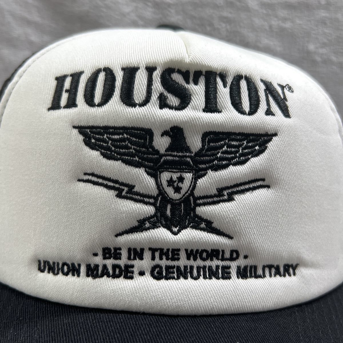 HOUSTON ヒューストン 刺繍ロゴ入り メッシュキャップ WHITE フリーサイズ サイズ調整可能 A50912-12_画像3
