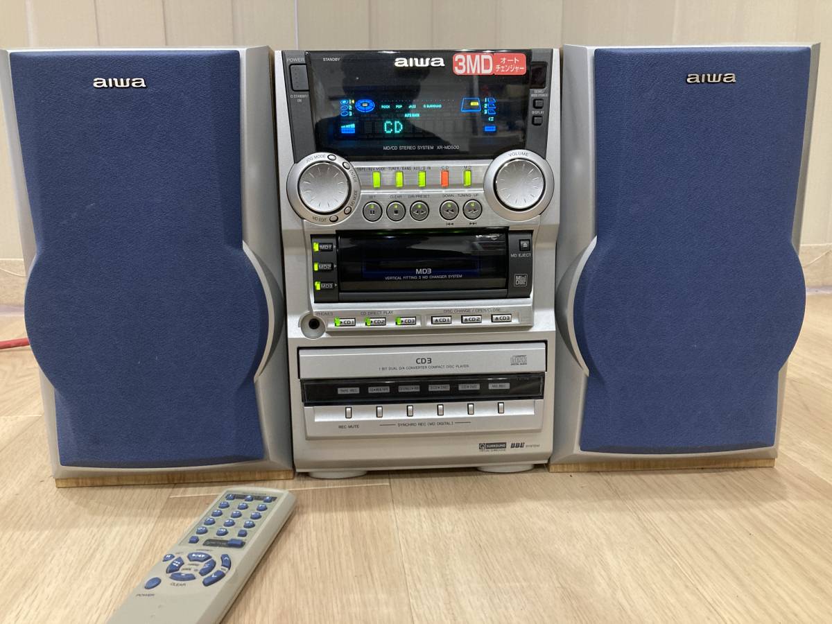 アイワ aiwa システムコンポ MD/CD/カセットテープ XR-MD500 ジャンク