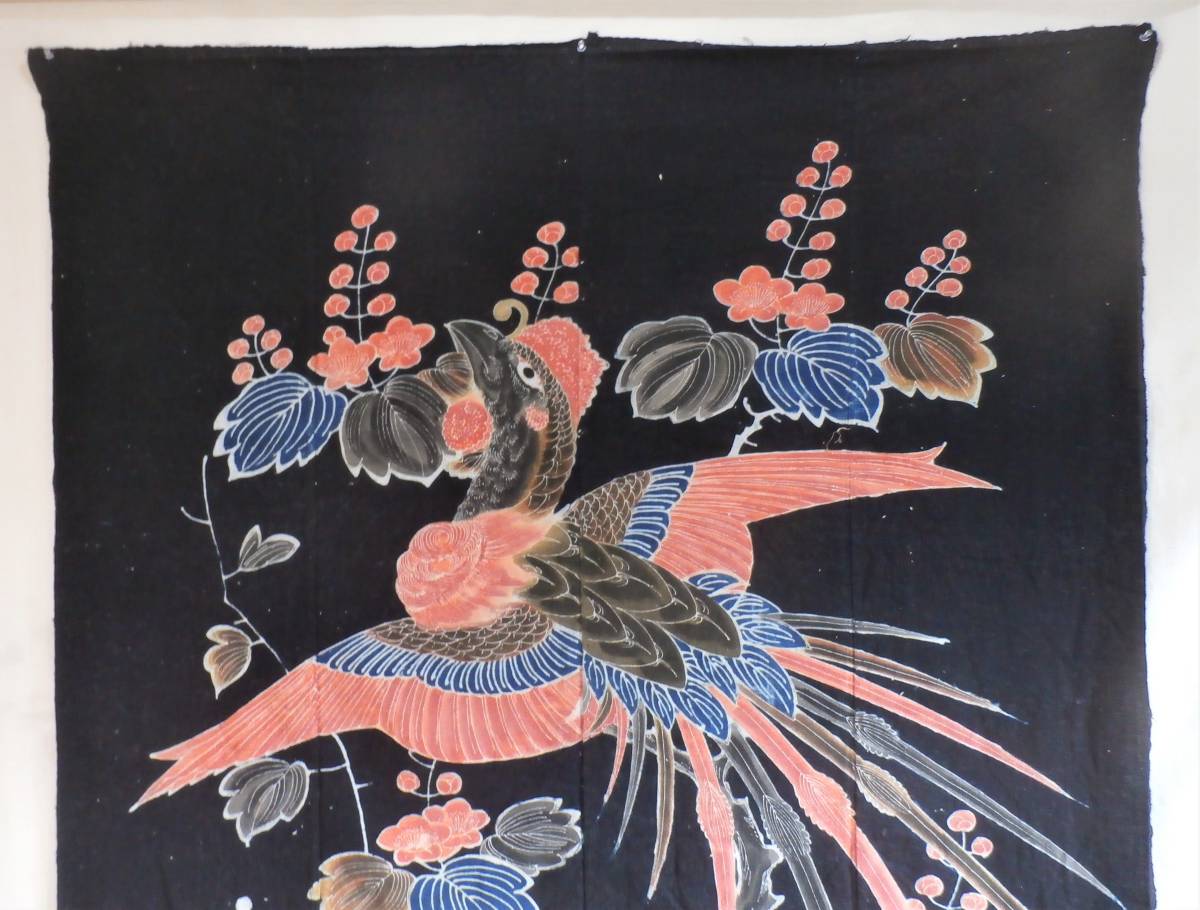 2022年のクリスマスの特別な衣装 桐花 鳳凰絵柄 藍染め 布団表布