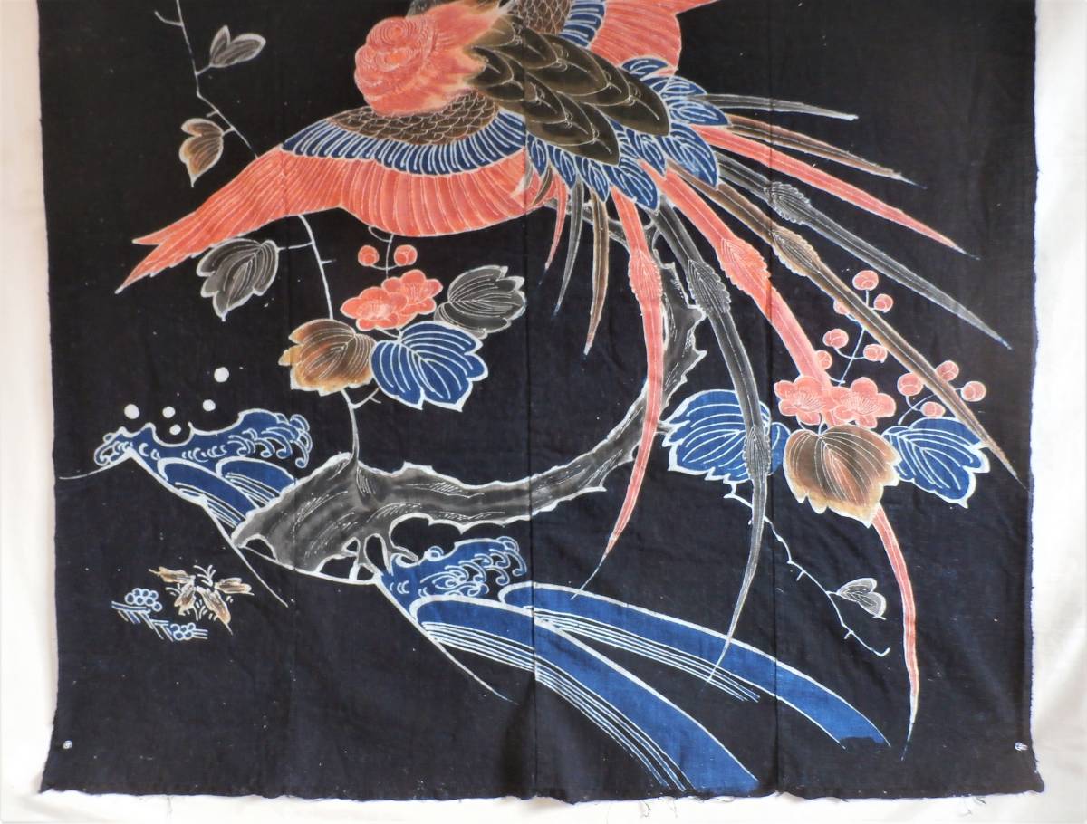 2022年のクリスマスの特別な衣装 桐花 鳳凰絵柄 藍染め 布団表布