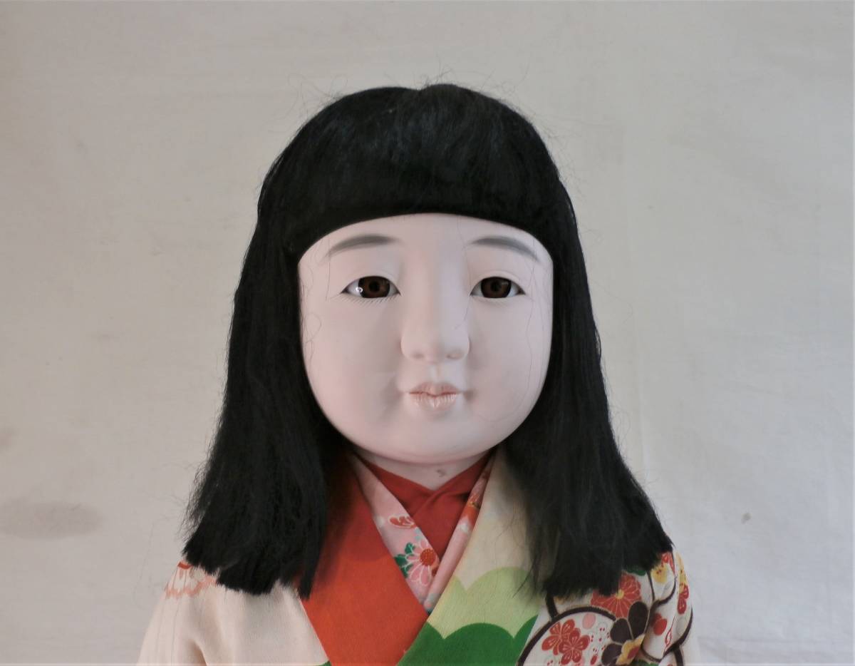 市松人形　女の子　着物　和装　日本人形　振袖　置物　インテリア　M　高さ約　88センチ　巾約　33センチ　奥行き約　23センチ_画像2