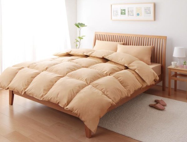 布団セット ベッド用１０点 キングサイズ 色-ナチュラルベージュ /シンサレート高機能中綿素材 暖かい