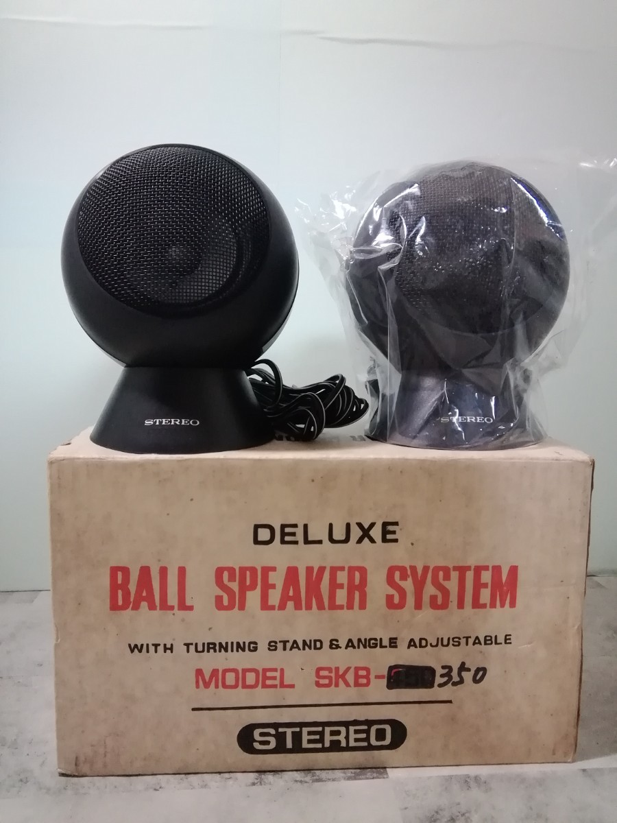 当時物 昭和レトロ BALL SPEAKER SYSTEM MODEL-350 スピーカー 未使用品 コレクション 長期保管の画像2