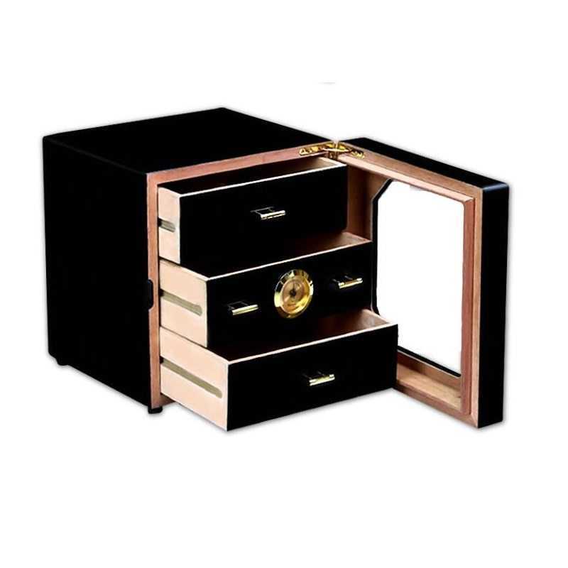  high class red . black leaf volume hyumi doll cabinet storage box hygrometer humidifier 