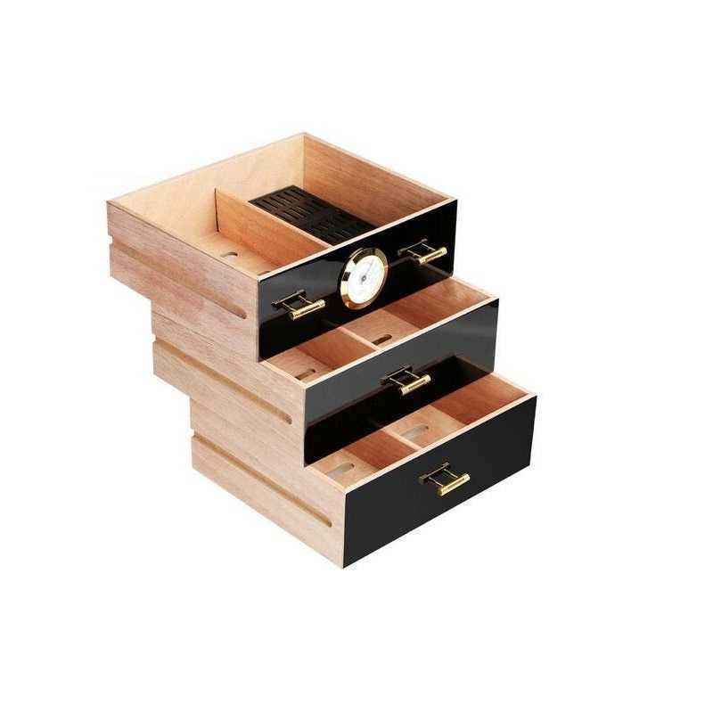  high class red . black leaf volume hyumi doll cabinet storage box hygrometer humidifier 