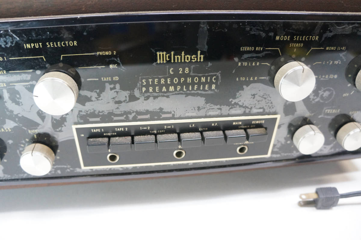 ♪McIntosh★C28 STEREOPHONIC PREAMPLIFIRE /プリアンプ /ウッドケースつきの画像2