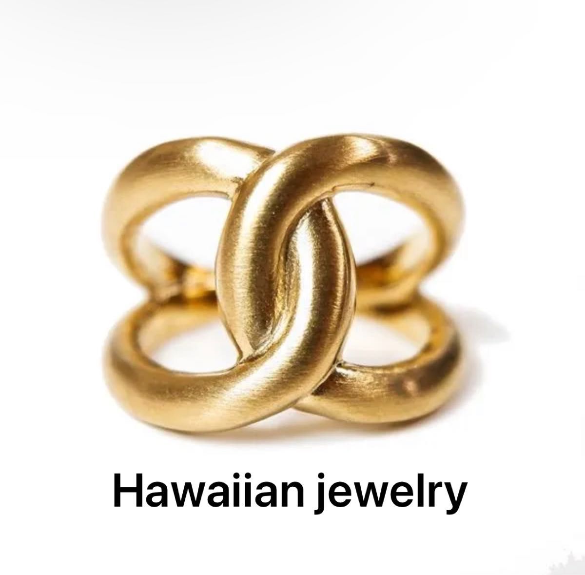 ハワイアンジュエリー　リング　イエローゴールド　指輪　アンティーク　クラシック　サージカルステンレス　（grs8895）
