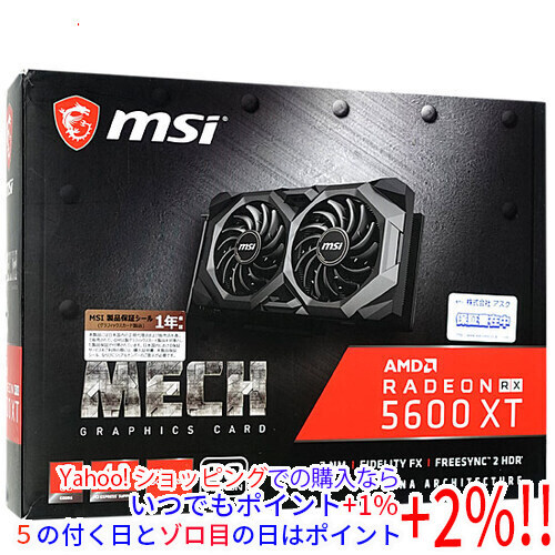 【いつでも+1％！5のつく日とゾロ目の日は+2%！】【中古】MSI製グラボ Radeon RX 5600 XT MECH OC PCIExp 6GB 元箱あり [管理:1050020295]_画像1