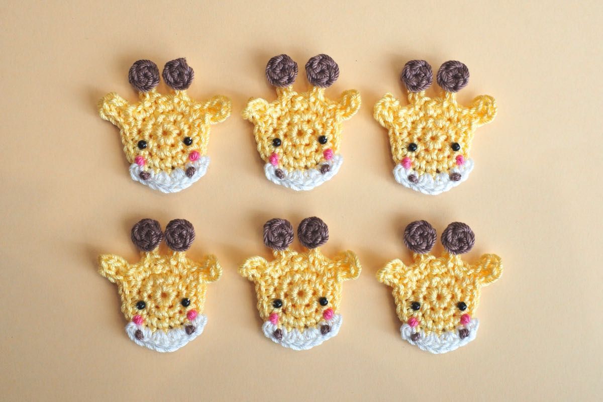 【返品送料無料】 ハンドメイド キリンモチーフ かぎ針編み 手編み レース編み その他