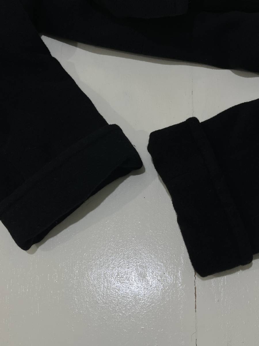 【Tainer ruttsu】ティナールッツ アンゴラウール ハーフコート 編み込みポケット ゆったりサイズ ジャケット 黒 ブラック_画像7