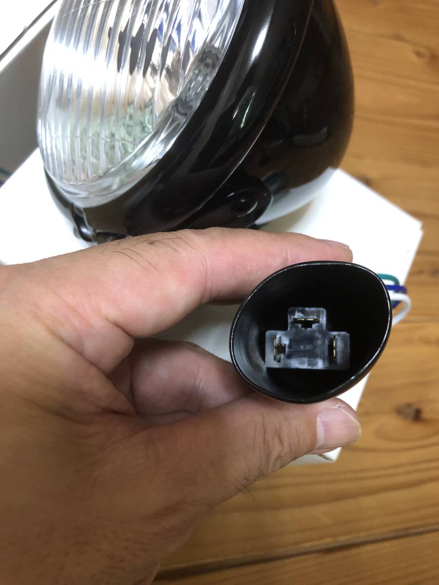 新品・未使用 EMGO ベイツタイプ ブラックヘッドライト クローム 新品・未使用 EMGO ベイツタイプ ブラックヘッドライト クローム