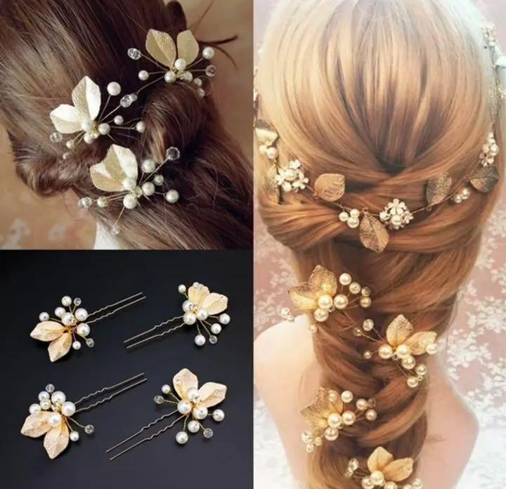  аксессуары для волос жемчуг цветок украшение для волос головной убор лента-ободок серьги комплект Gold свадьба свадебный 