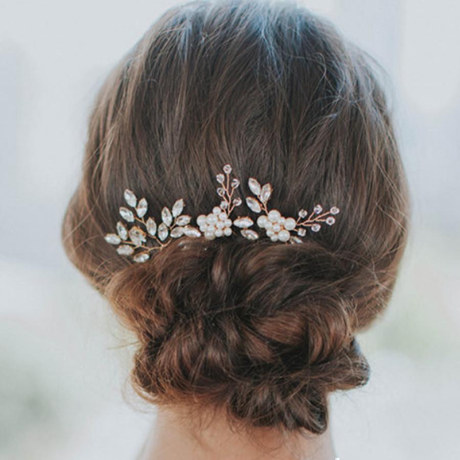 ヘアアクセサリー パール 髪飾り ウェディング 結婚式 和装 ヘアピン3点セット ゴールド かんざし ヘッドドレスの画像8