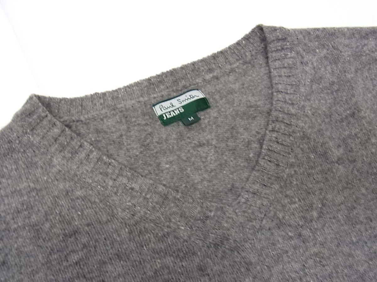美品☆PaulSmith ポールスミス ウールニット セーター メンズ Vネック