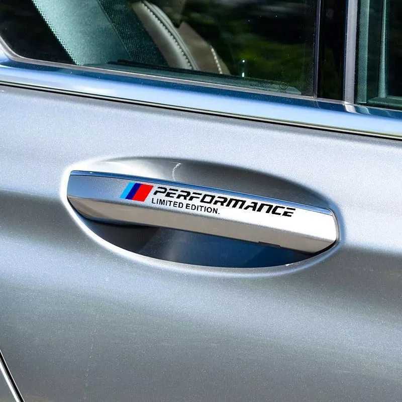 MPerformance door handle sticker black 4 pieces set #BMW Msport M Performance MPower E46 E60 E90 F10 F20 F30 X12345678 ALPINA