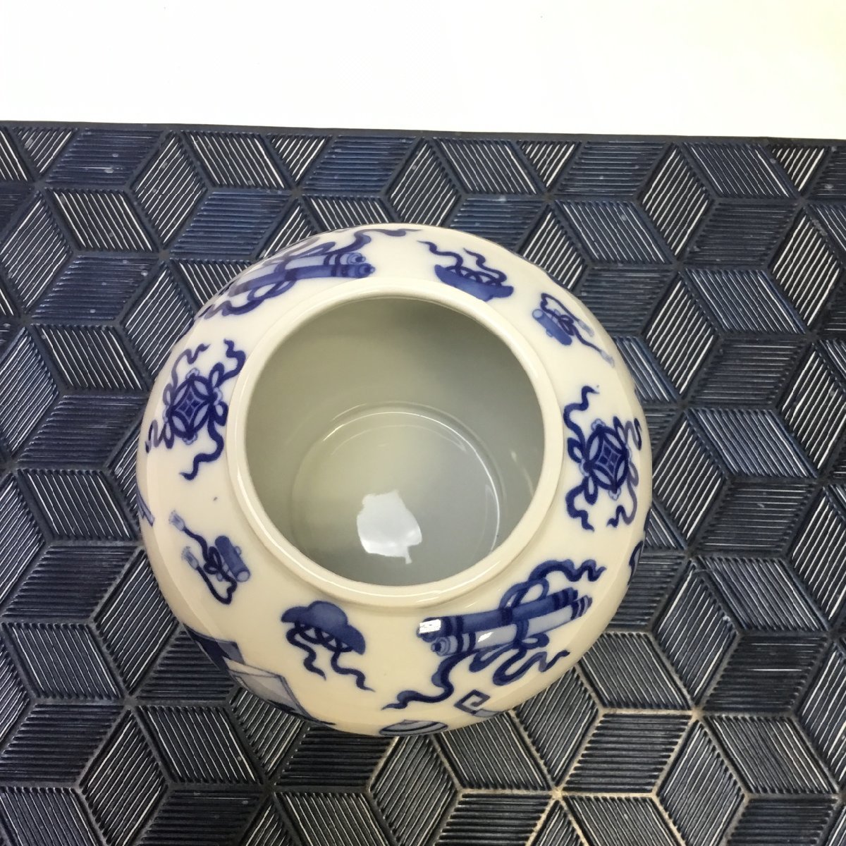 【現状保管品/インボイス登録店/CSH】茶筒 茶器 陶器 茶道具 日本食器 和食器 HA0923_画像4