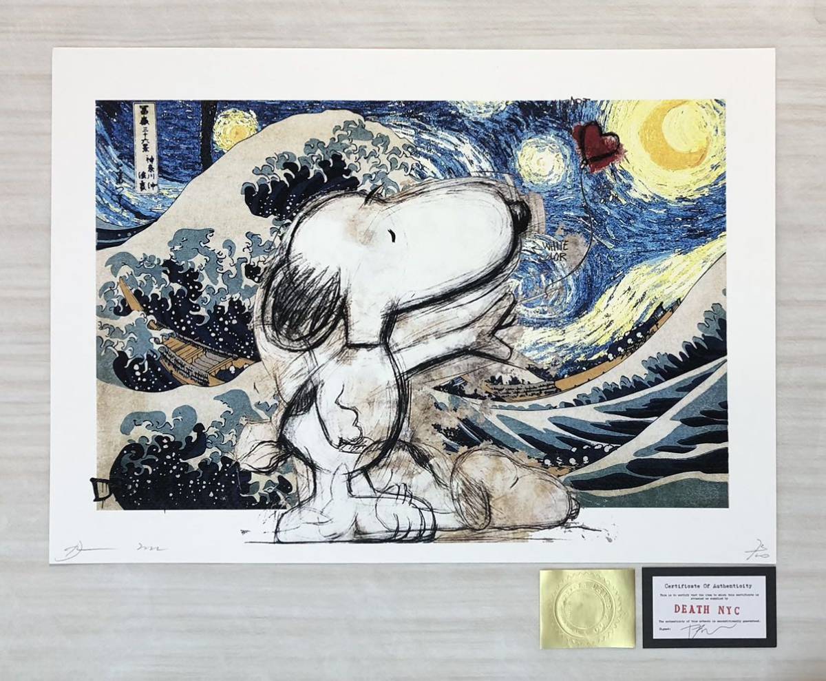 値下げ! DEATH NYC 世界限定アートポスター 青森犬 SNOOPY Yahoo!オークション - 世界限定100枚 アートポスター SNOOPY