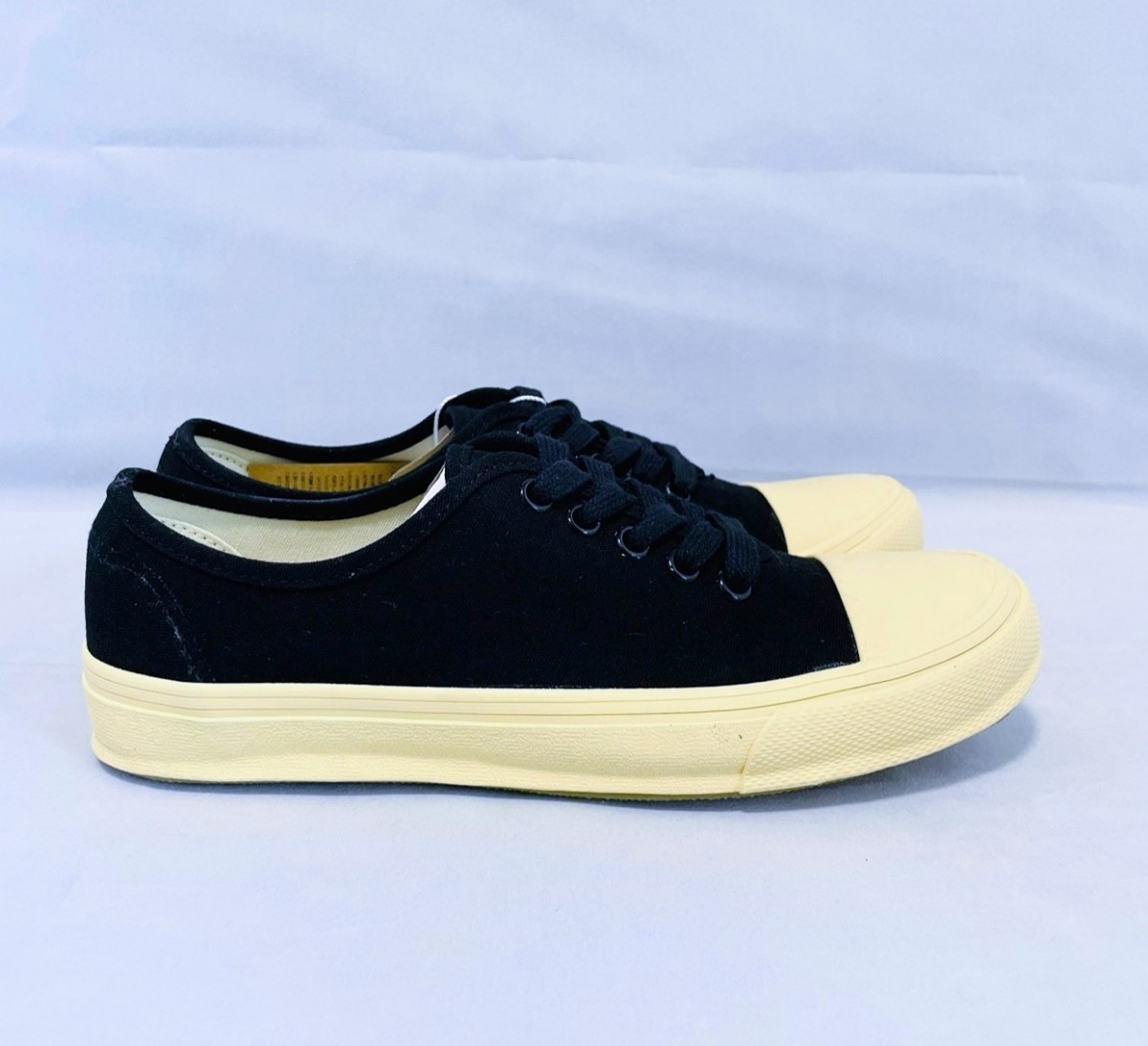 [ new goods unused goods ]pe knee rain fatigue difficult soft sneakers canvas low cut 24.5cm black free shipping 