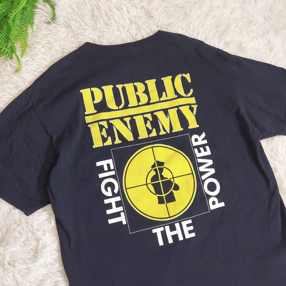 HIPHOP パブリックエネミー PUBLIC ENEMY Tシャツ黒 表記サイズL オフィシャル公式 ヒップホップ 黒人音楽 ラッパー67745