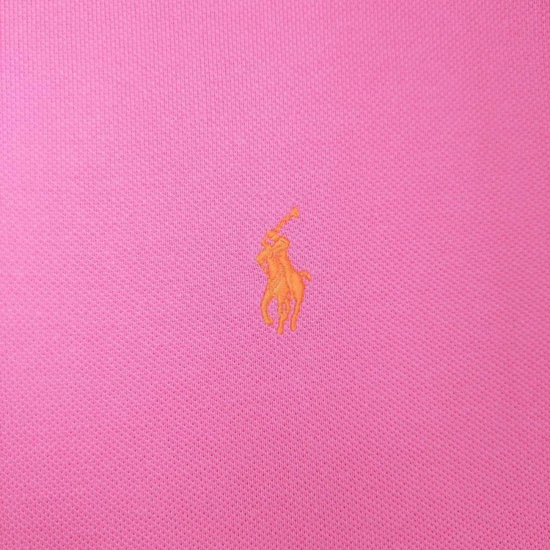 Polo by Ralph Lauren ロゴ刺繍・半袖ポロシャツ 表記サイズS ピンク ラルフローレン66461