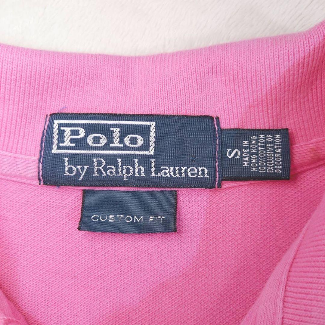 Polo by Ralph Lauren ロゴ刺繍・半袖ポロシャツ 表記サイズS ピンク ラルフローレン66461