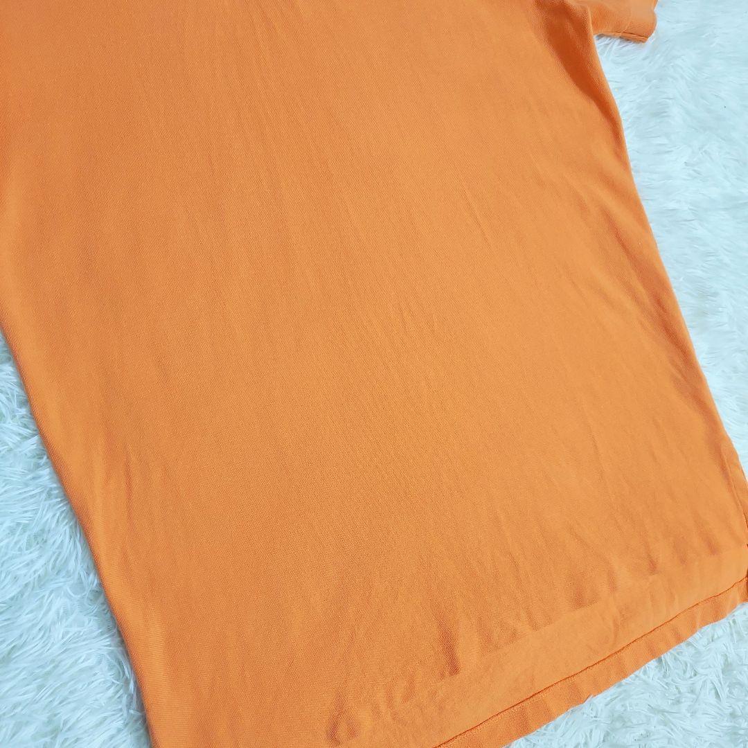 Polo by Ralph Lauren ロゴ刺繍・半袖ポロシャツ 大きめのMサイズ オレンジ系 ラルフローレン82131_画像4