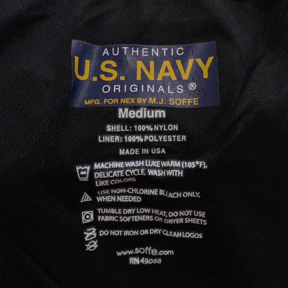 デッドストックSOFFEソフィーUS NAVYトレーニングショーツMEDIUMネイビーMショートパンツ アメリカ軍ショーツUSA製ナイロン米軍ミリタリーの画像7