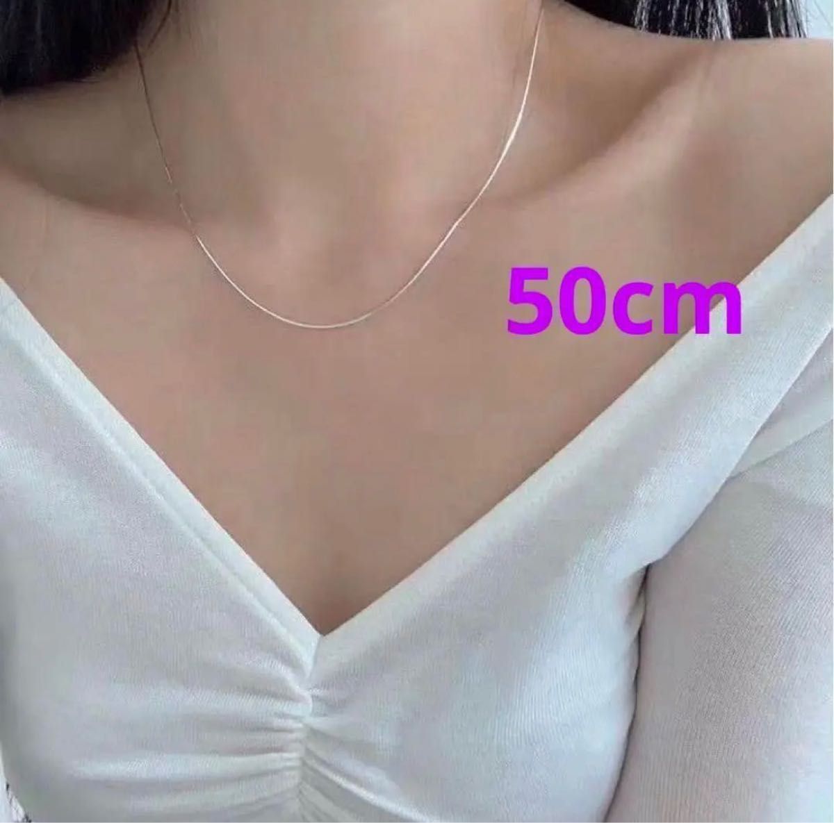 【1mm、50cm】サージカルステンレス　スネークチェーン　シルバー　ネックレス　オシャレ　ユニセックス　メンズ　レディース　