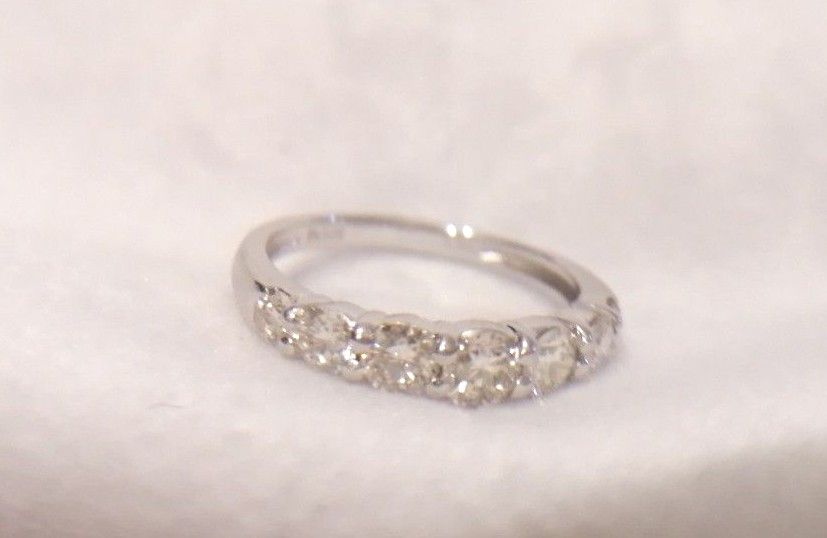 JEWELRY TSUTSUMI  Pt900 ダイヤモンド 1.00ct ハーフエタニティリング 12号 プラチナ ダイヤリング