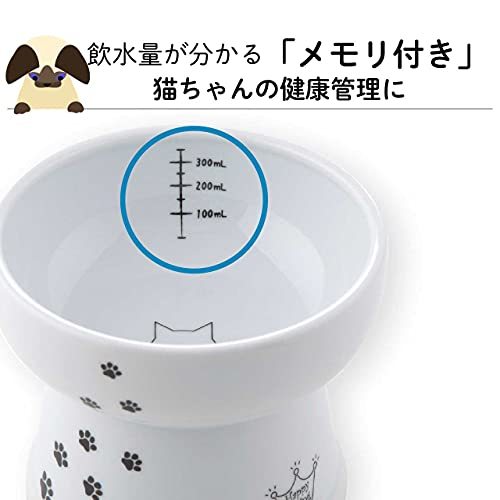 cat .(necoichi) happy dining legs attaching water bowl high type silicon attaching cat pattern 