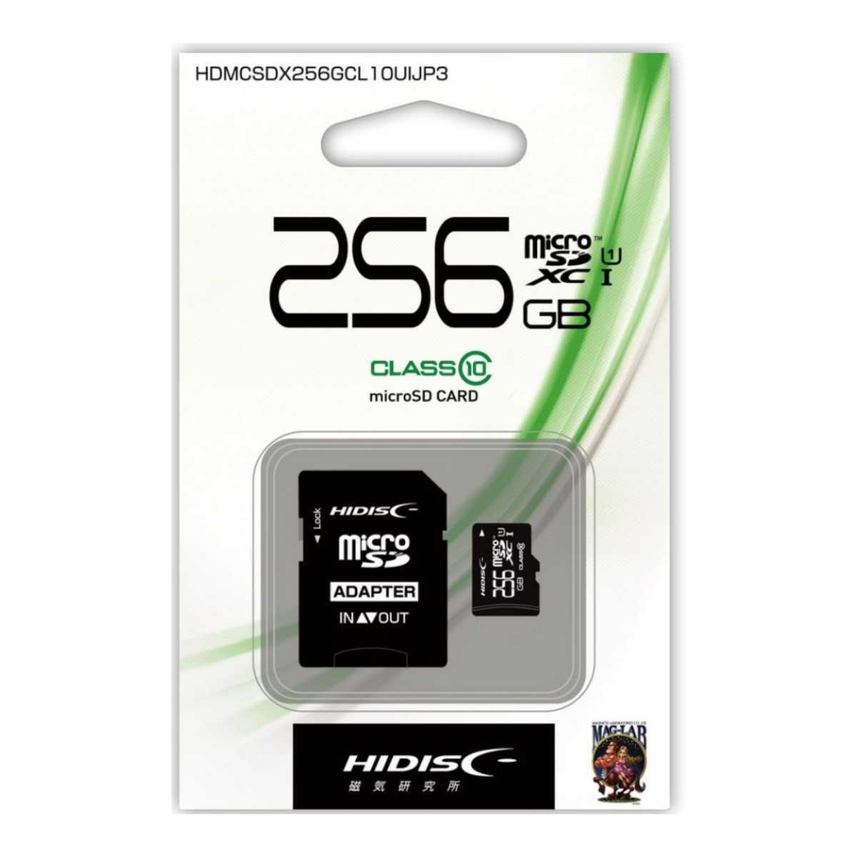 microSDXC256GBメモリーカード（HI-DISC）HDMCSDX256GCL10UIJP3【1円スタート出品・新品・送料無料】_画像1