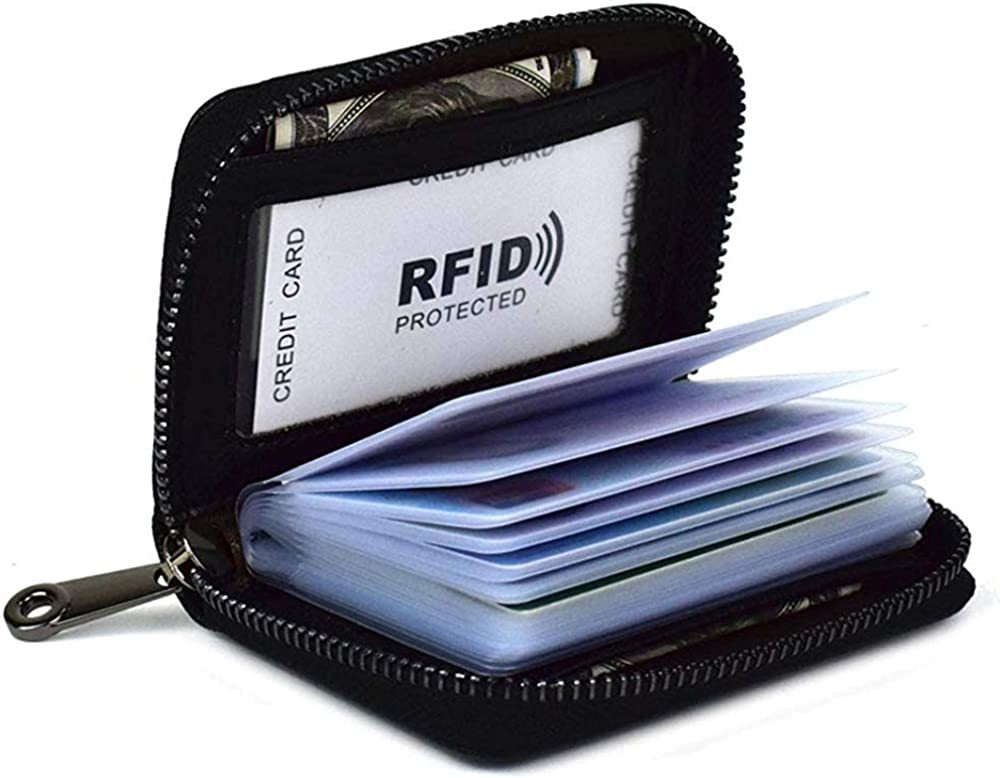 カードケース 大容量　革　カード入れ 磁気防止 スキミング防止 メンズ レディース クレジットカードホルダー ジッパー式 カードケ_画像1