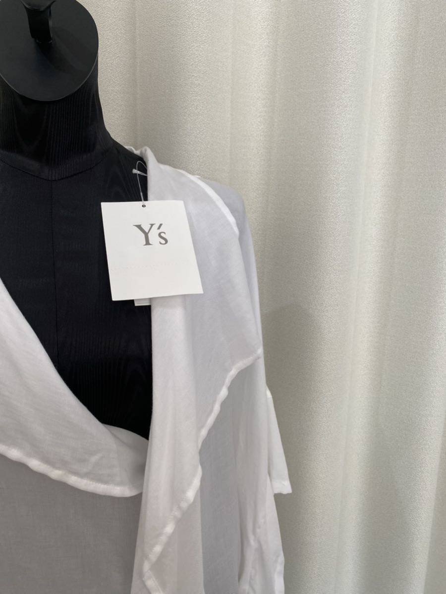 【新品タグ付き】Y's ワイズ YOHJIYAMAMOTO ヨウジヤマモト ブラウス オーバーシャツ アシンメトリー レディース ホワイト サイズ２の画像2