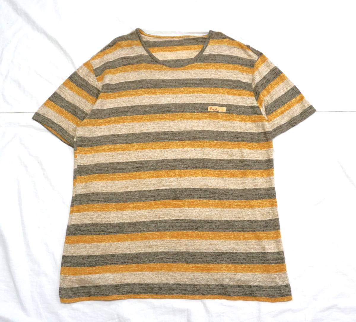 当季大流行 Papas 22年 パパス L 50 リネンTシャツ 上質な一枚 パパス