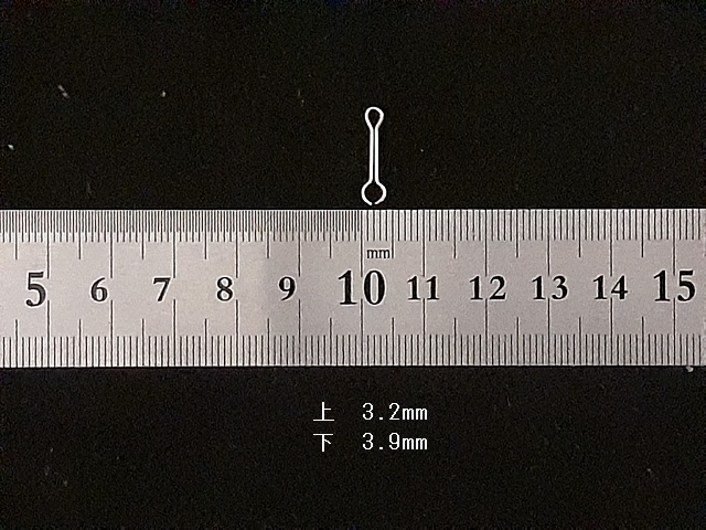 〇〇エイト環　ステンレス製Φ０．７ｍｍ×３．２ｍｍ×１６．０ｍｍ　１００個　ルアー・エギ・ジグヘッドの自作　ハンドメイド　8の字_画像2