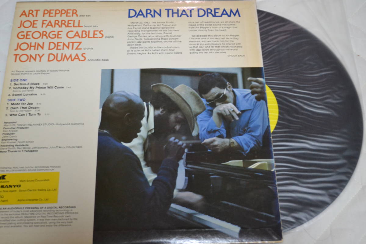 12(LP) ART PEPPER JOE FARRELL など　Darn That Dream 帯なし日本盤オリジナル　デジタルレコーディング 1982年_画像2
