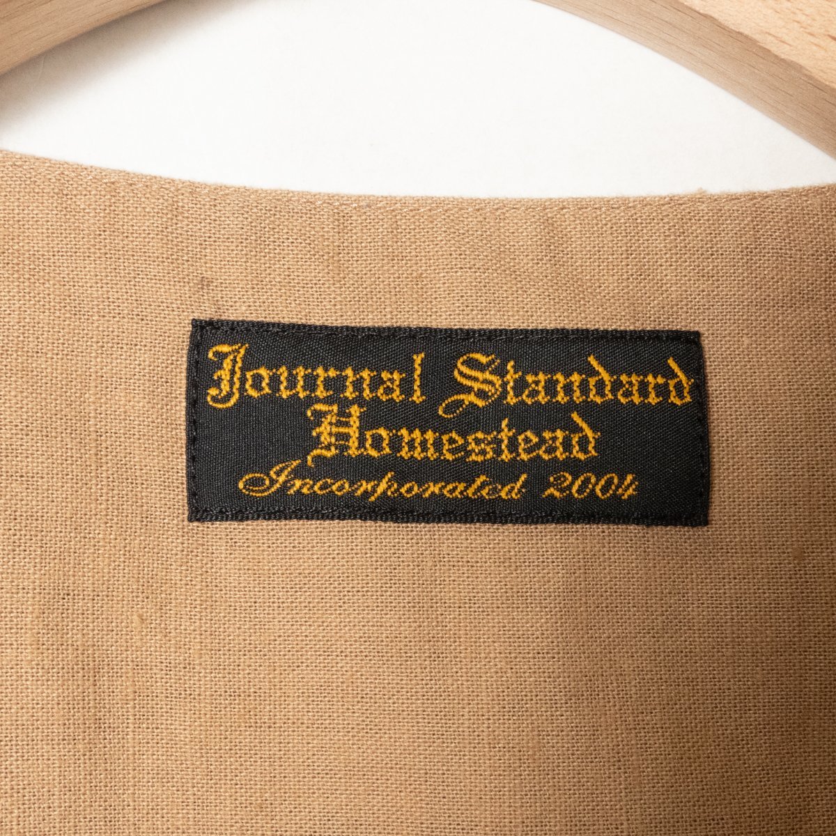 JOURNAL STANDARD J.S HOMESTEAD ジャーナルスタンダードホームステッド Vネック リネン 半袖シャツ メンズ S オーバーシャツ ノーカラー_画像2