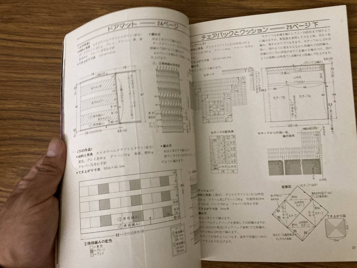 ONDORI handicrafts book ... living crochet needle ..2 male chicken company Showa Retro /Z103