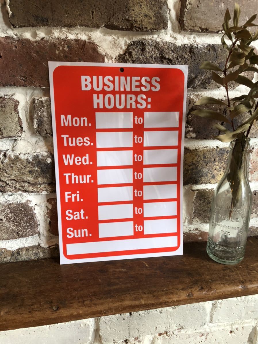 BUSINESS HOURS 営業時間 OPEN & CLOSEDサイン 看板 オープン BUSINESS HOURS 営業時間 OPEN & CLOSEDサイン 看板 オープン