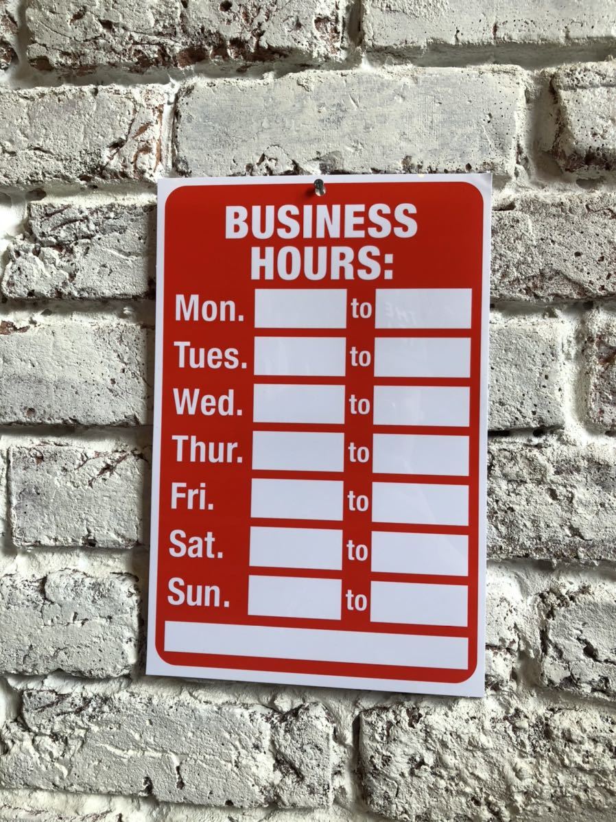 BUSINESS HOURS 営業時間 OPEN & CLOSEDサイン 看板 オープン BUSINESS HOURS 営業時間 OPEN & CLOSEDサイン 看板 オープン