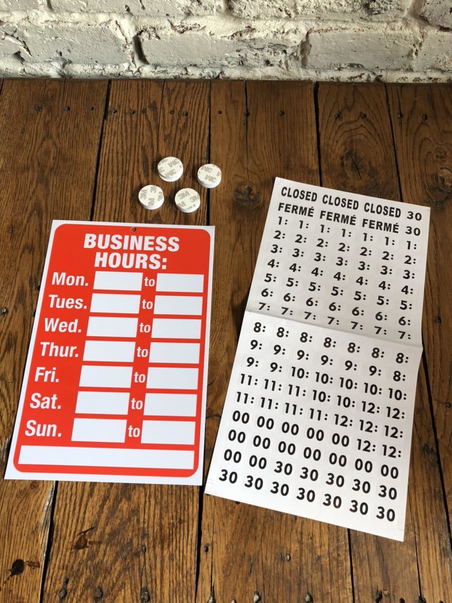 BUSINESS HOURS 営業時間 OPEN & CLOSEDサイン 看板 オープン BUSINESS HOURS 営業時間 OPEN & CLOSEDサイン 看板 オープン