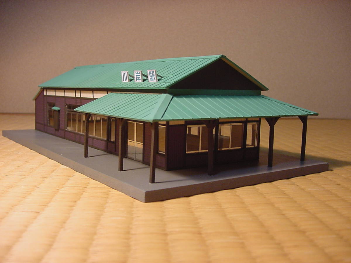HO size JR East Japan centre book@ line river . station station . model 2023 year dismantlement. old station .