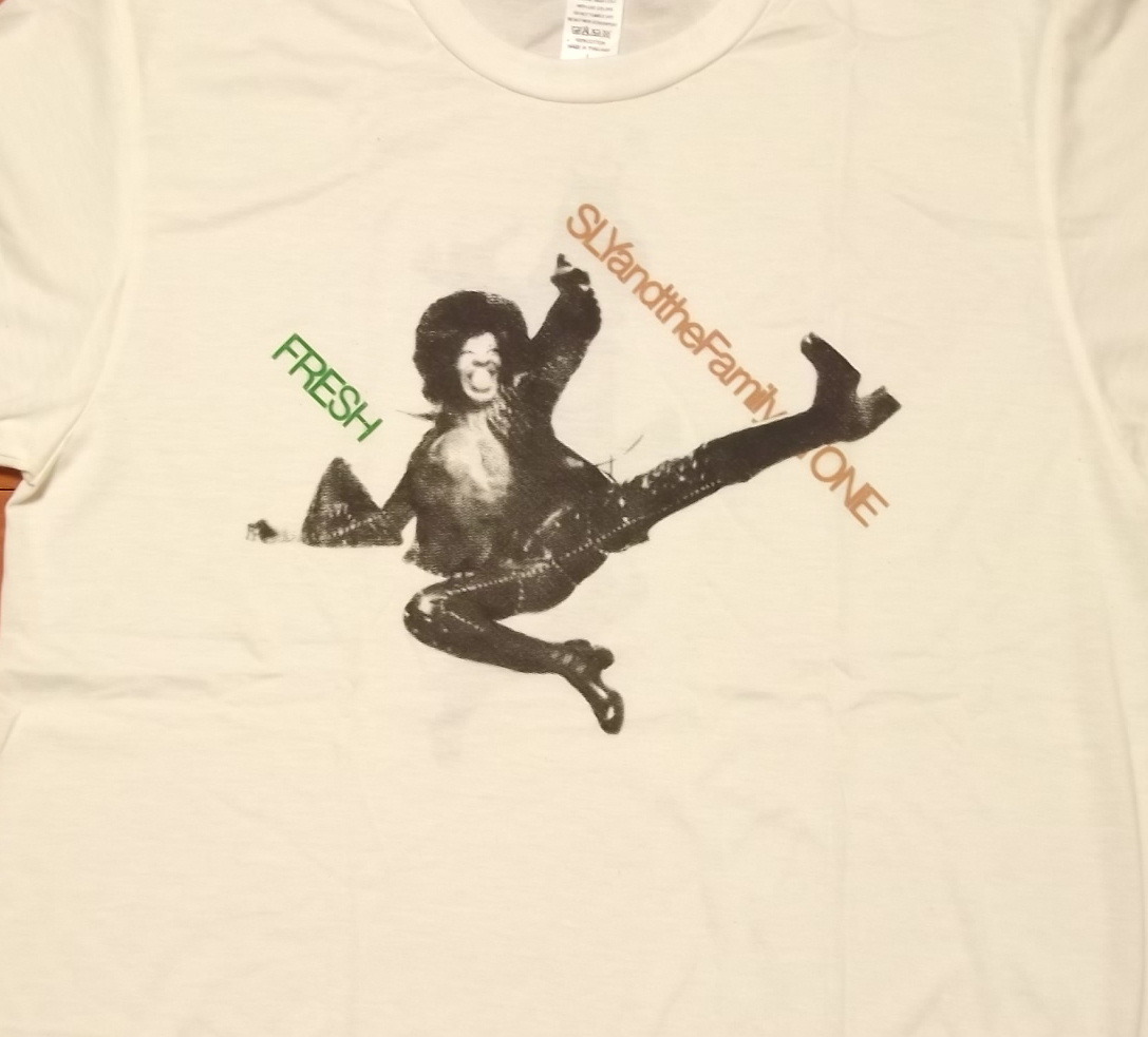 新品【Sly & the Family Stone】スライ＆ザ・ファミリーストーン Fresh 両面 プリント Tシャツ L // バンドTシャツ ロックTシャツ_画像2